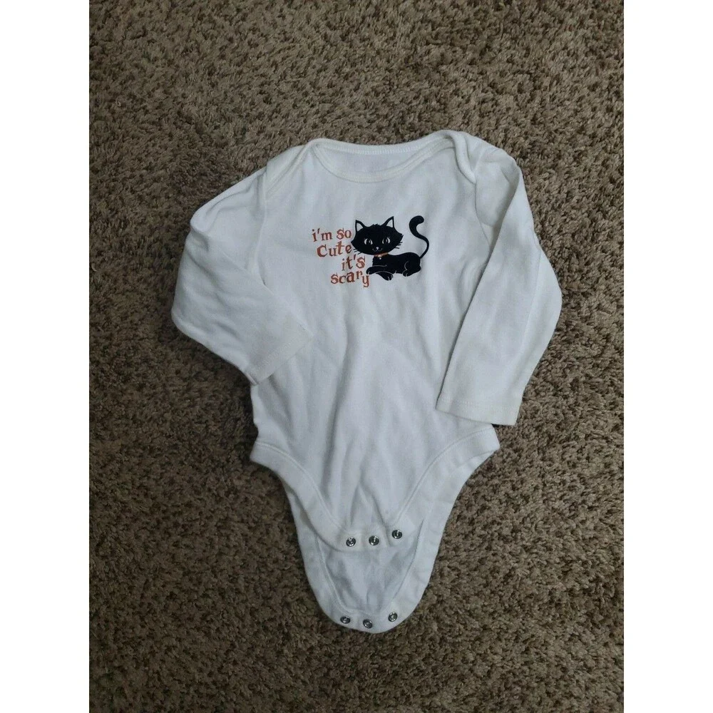 Girl's Old Navy I'm so cute it's scary 6 12 mnth l/s Halloween shirt